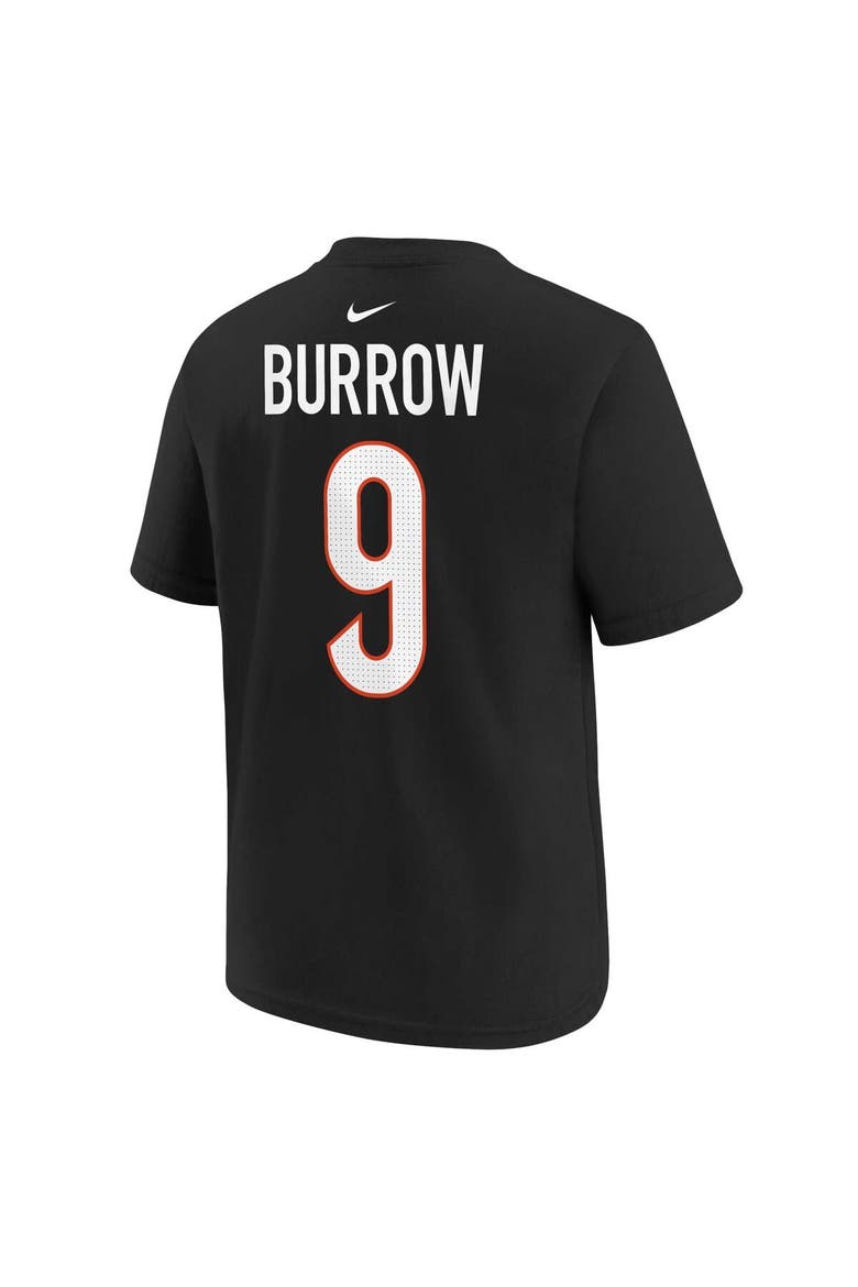 Youth Nike Joe Burrow Black Cincinnati Bengals Player Name & Number T-Shirt, Alternate, color, Orange