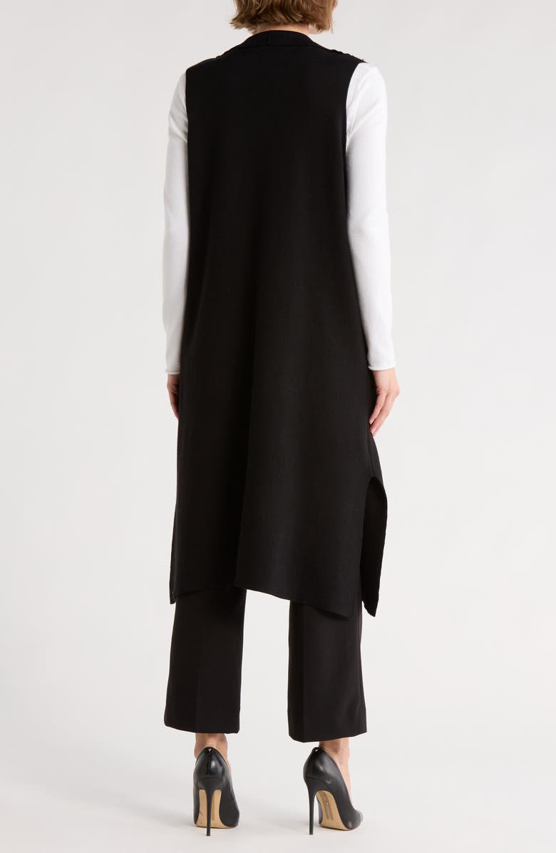MAX STUDIO Longline Sweater Vest, Alternate, color, Black