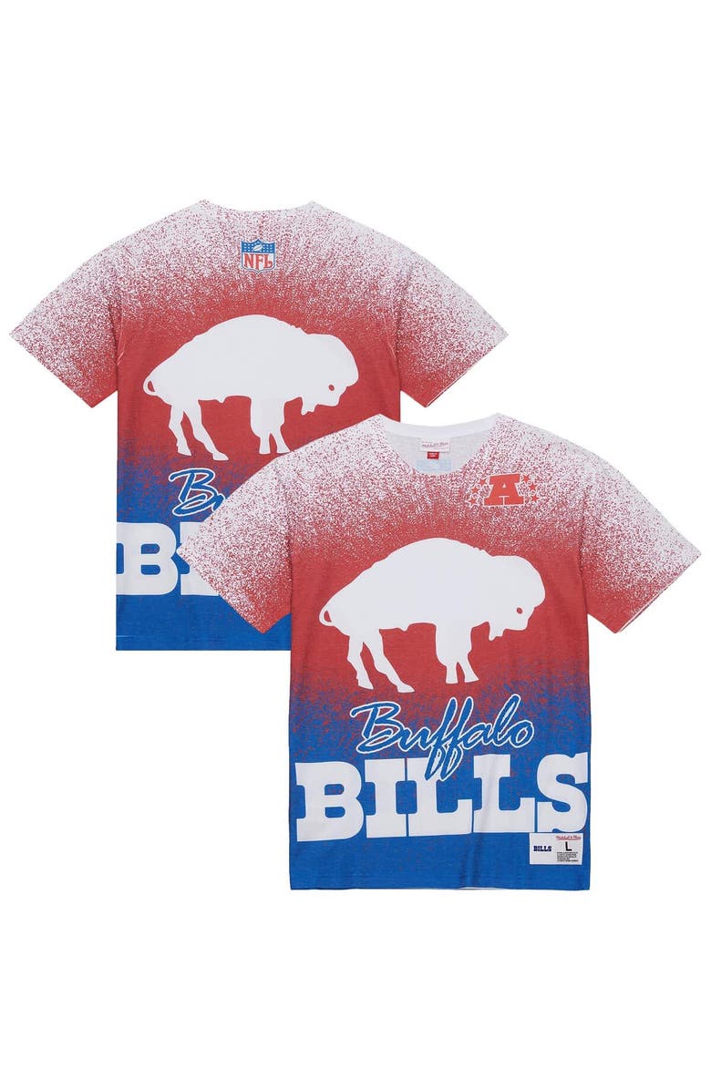 Mitchell & Ness Men's Mitchell & Ness  White Buffalo Bills Team Burst Vintage Logo T-Shirt, Main, color, White