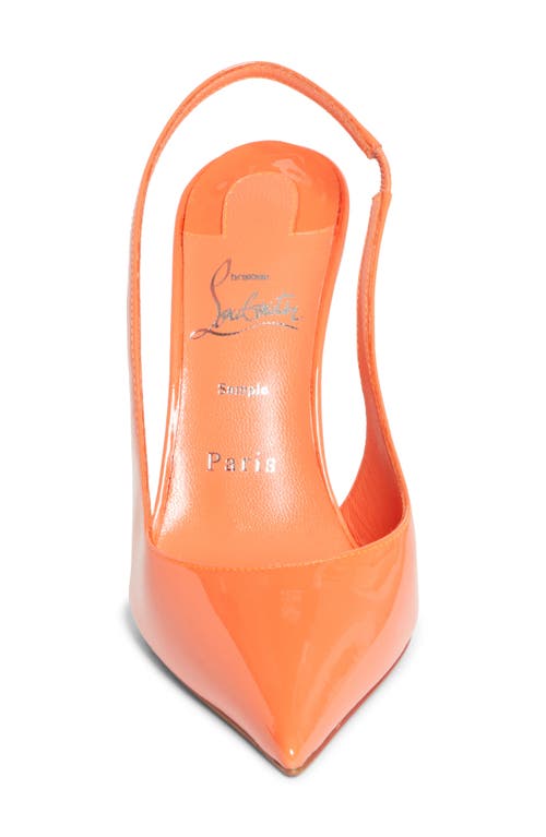 Christian Louboutin Miss Z Pointed Toe Slingback Pump In Orange