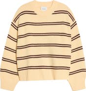 Reformation Cove Oversize Stripe Cashmere Sweater