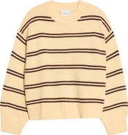 Reformation Cove Oversize Stripe Cashmere Sweater