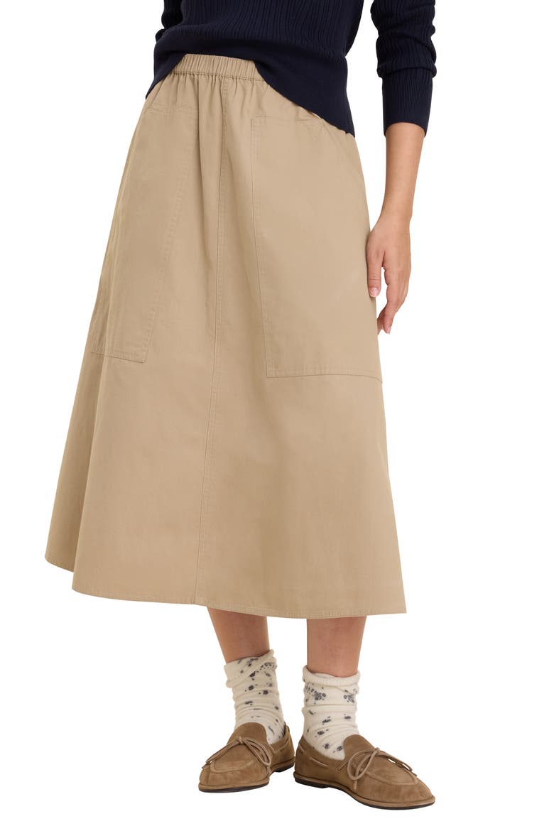 Cotton Twill Cargo Skirt, Main, color, CHINCHILLA