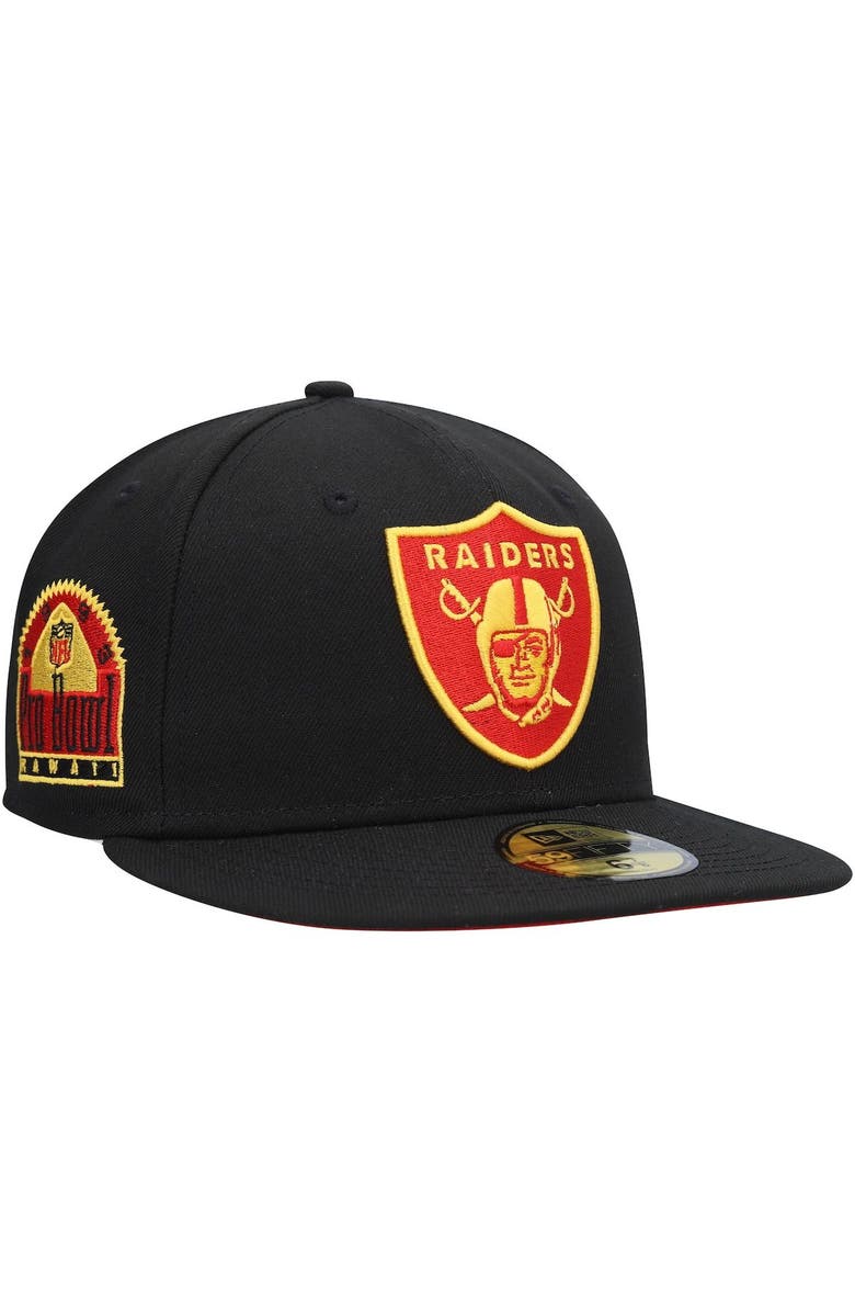 New Era Men's New Era Black Las Vegas Raiders 1993 Pro Bowl Cobra Kai Exclusive 59FIFTY Fitted Hat, Main, color, 