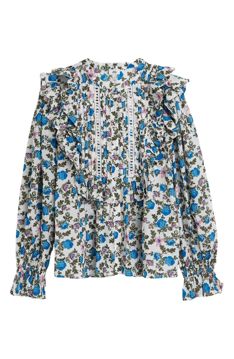 River Island Floral Ruffle Blouse, Main, color, 
