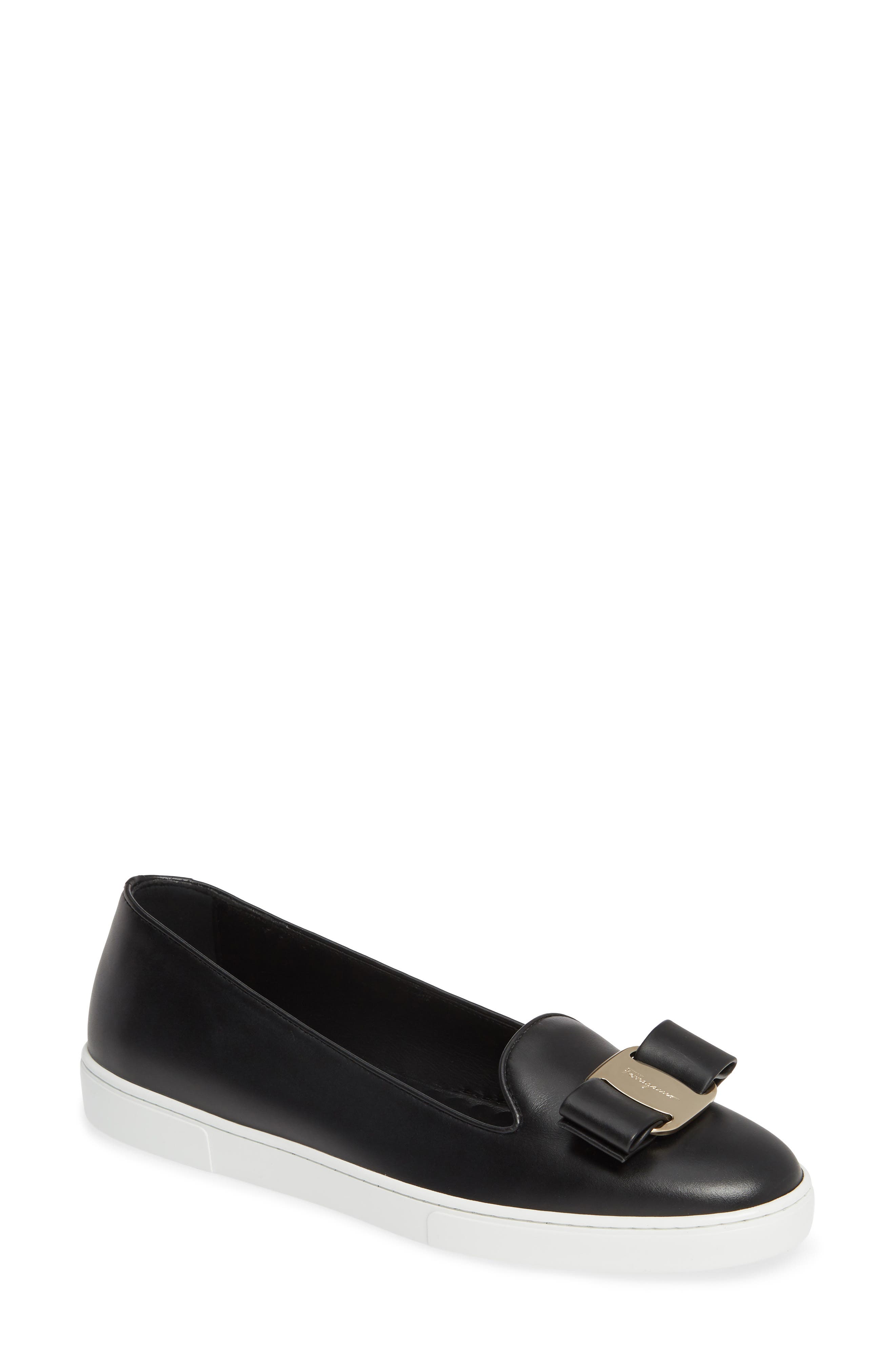 FERRAGAMO Salvatore Ferragomo Novello Bow Sneaker, Main, color, 