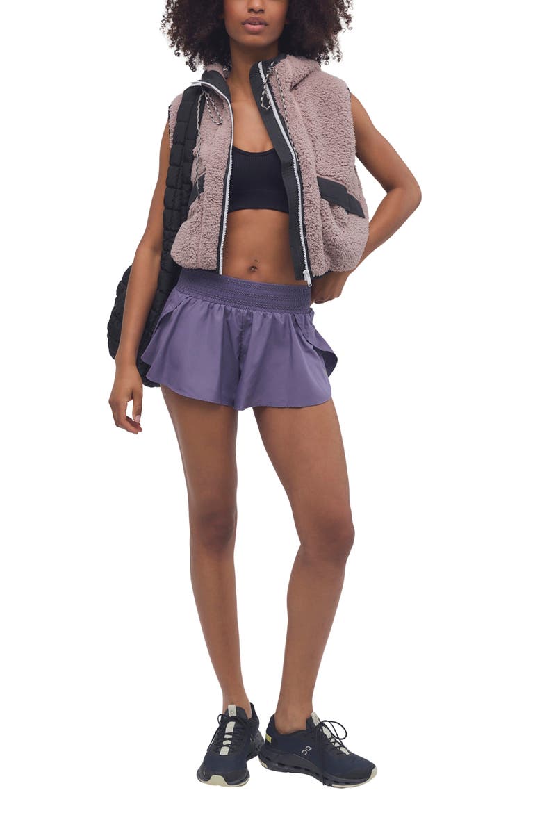 Sky High Fleece Vest, Alternate, color, SMOKY PLUM BLACK