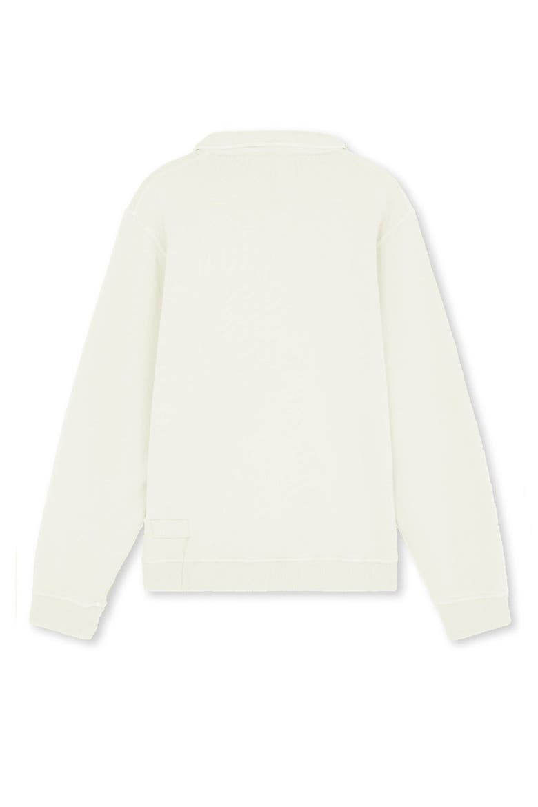 Hunting Long Sleeve Fleece Jersey Polo Shirt, Alternate, color, OFF WHITE