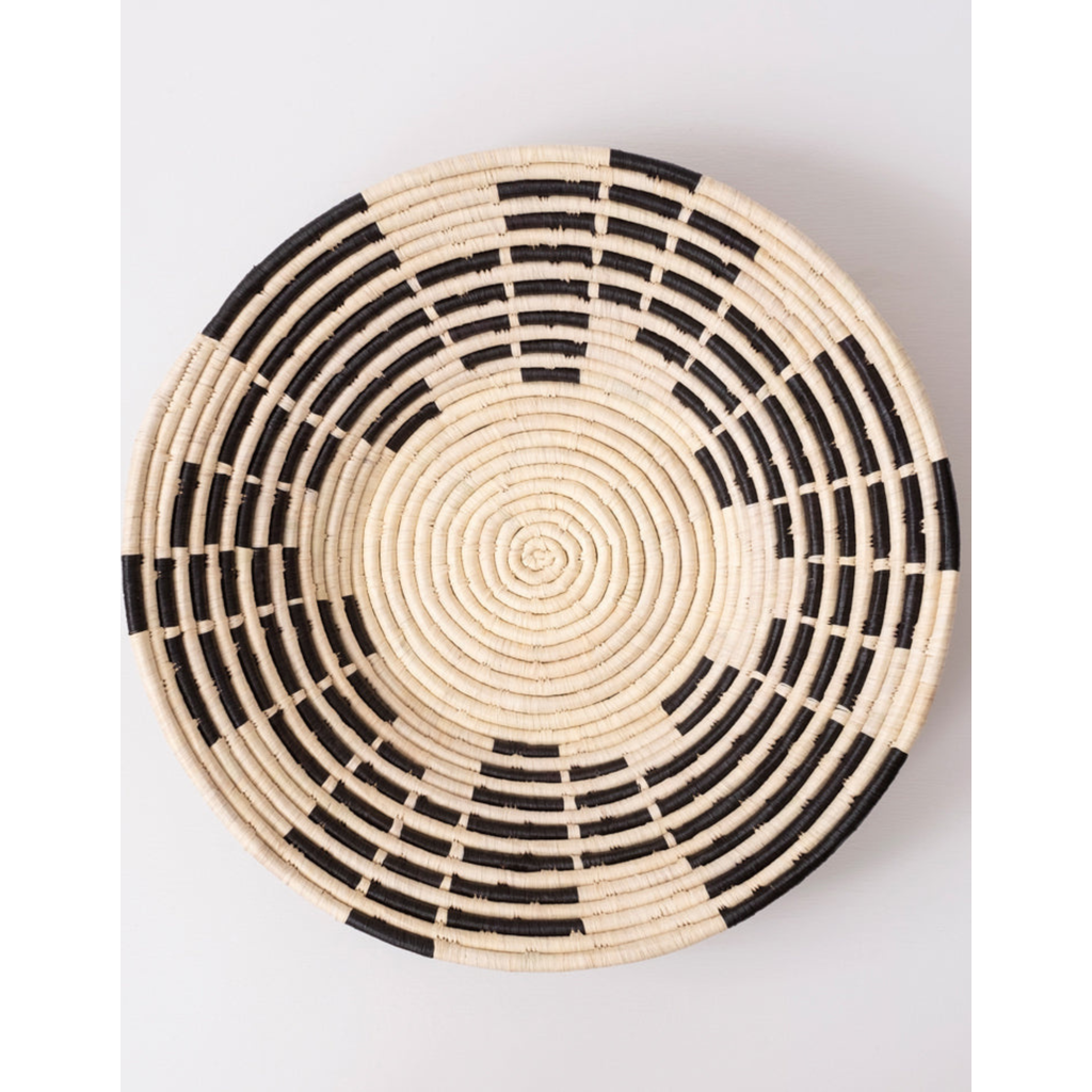 Maadili Collective Large Amplify Basket In Black & Natural Fiber