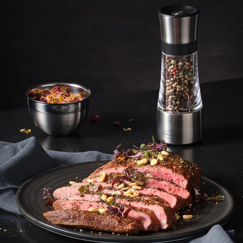 Rosle 7.1 Inch Stainless Steel And Acrylic Adjustable Spice Mill