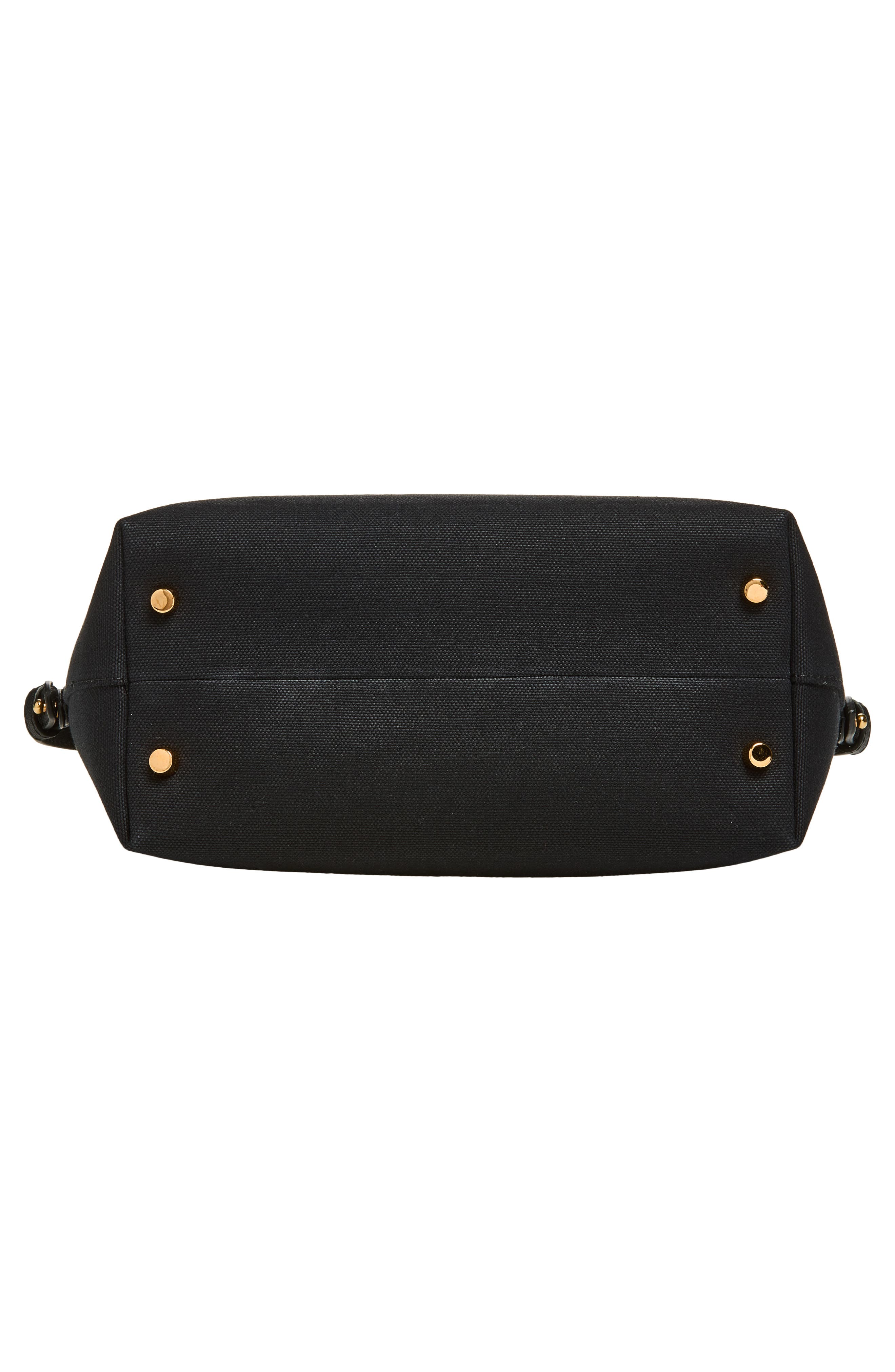 Versace Mini La Medusa Canvas Tote, Alternate, color, Black-Versace Gold