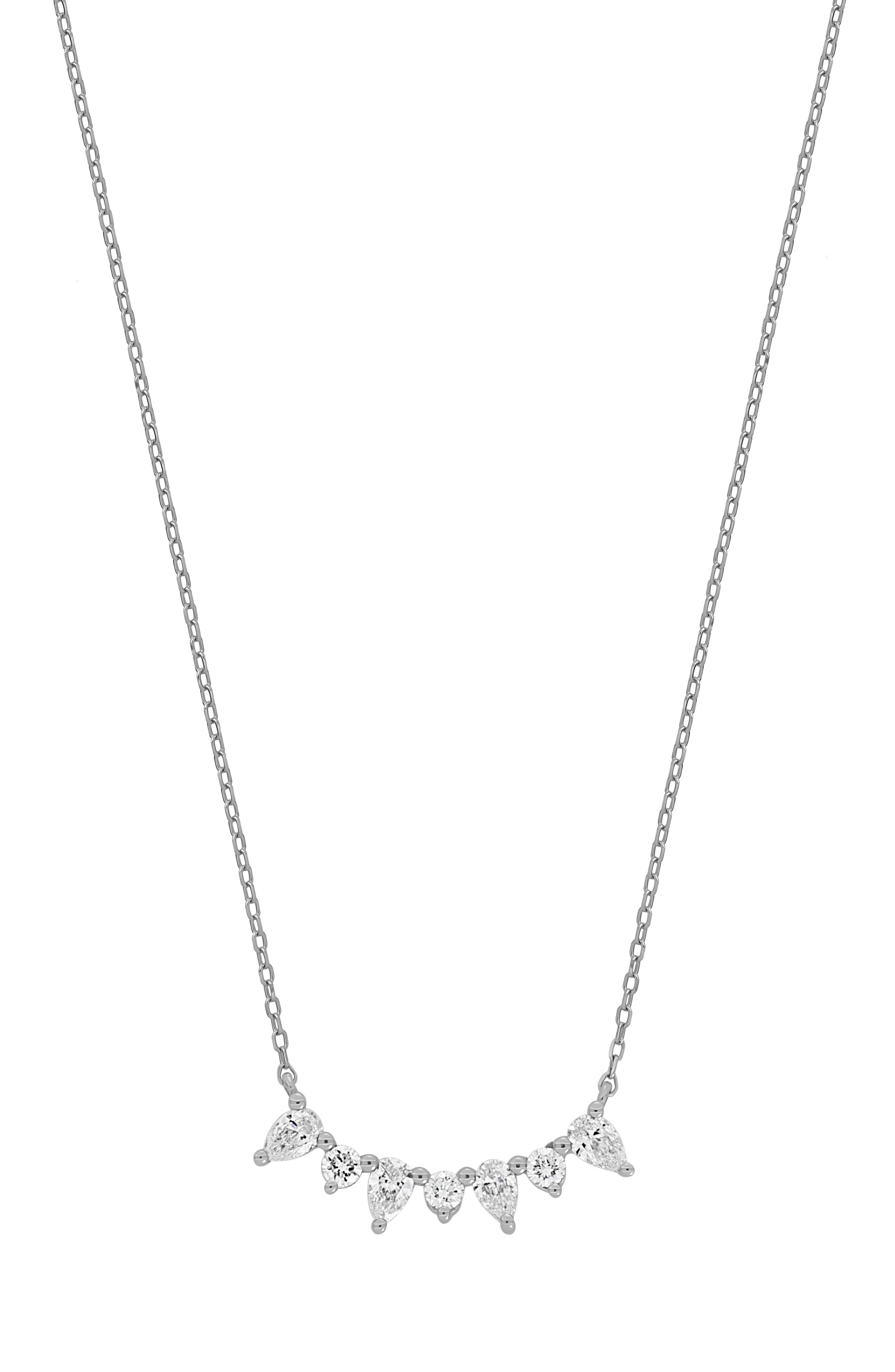 Bony Levy Maya Diamond Curved Bar Pendant Necklace