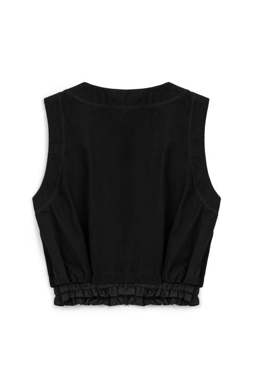 NOCTURNE NOCTURNE CROP TOP WITH PRINTED DETAIL