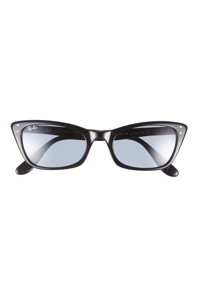 Lady Burbank 52mm Cat Eye Sunglasses, Main, color, BLACK / BLUE