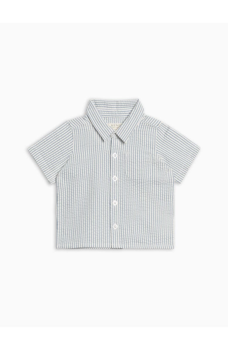 Colroed Organics Organic Landon Seersucker Button Down, Alternate, color, Shore Stripe/Sea