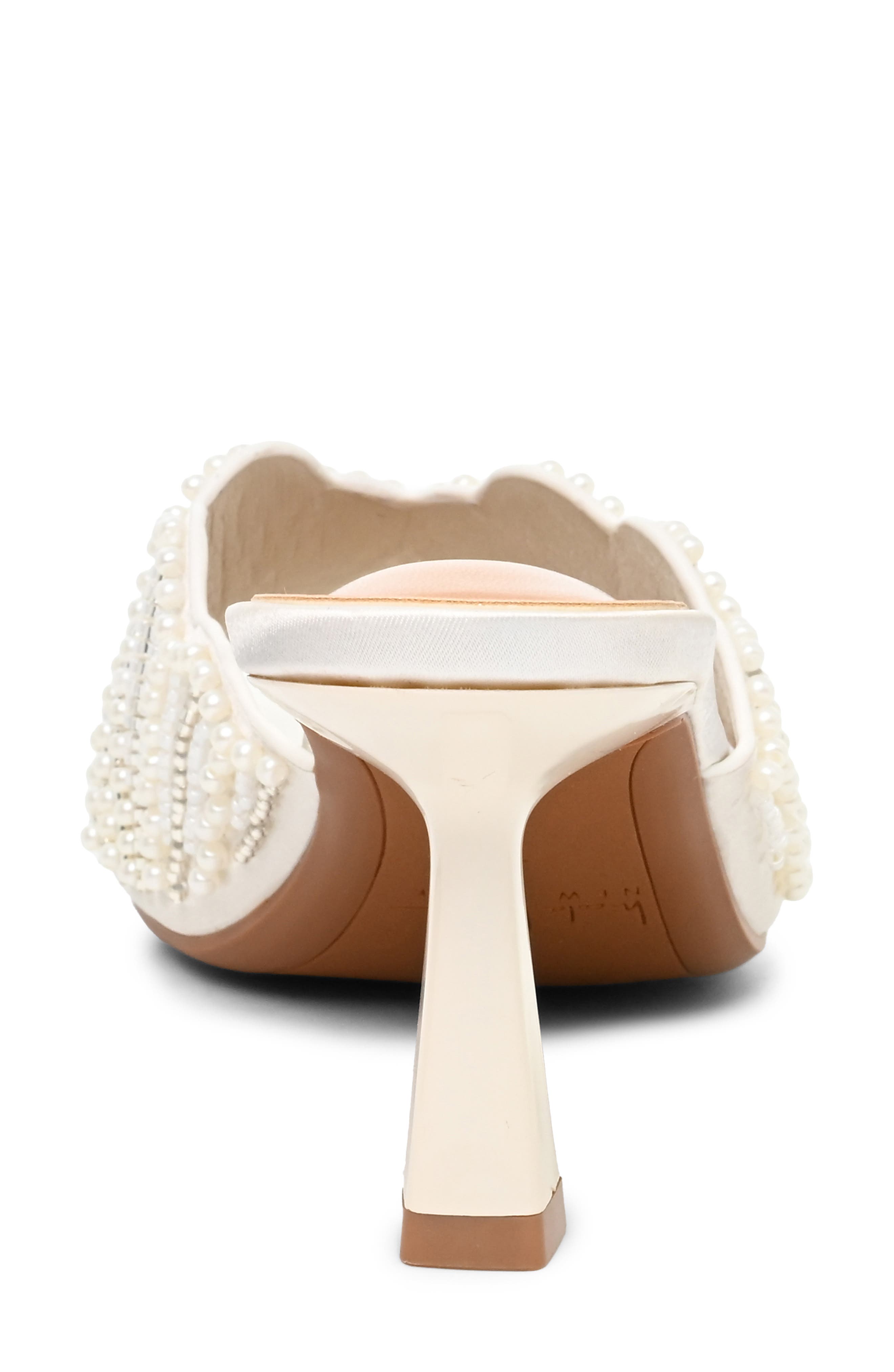 Zoda Faux Pearl Sandal, Alternate, color, BONE