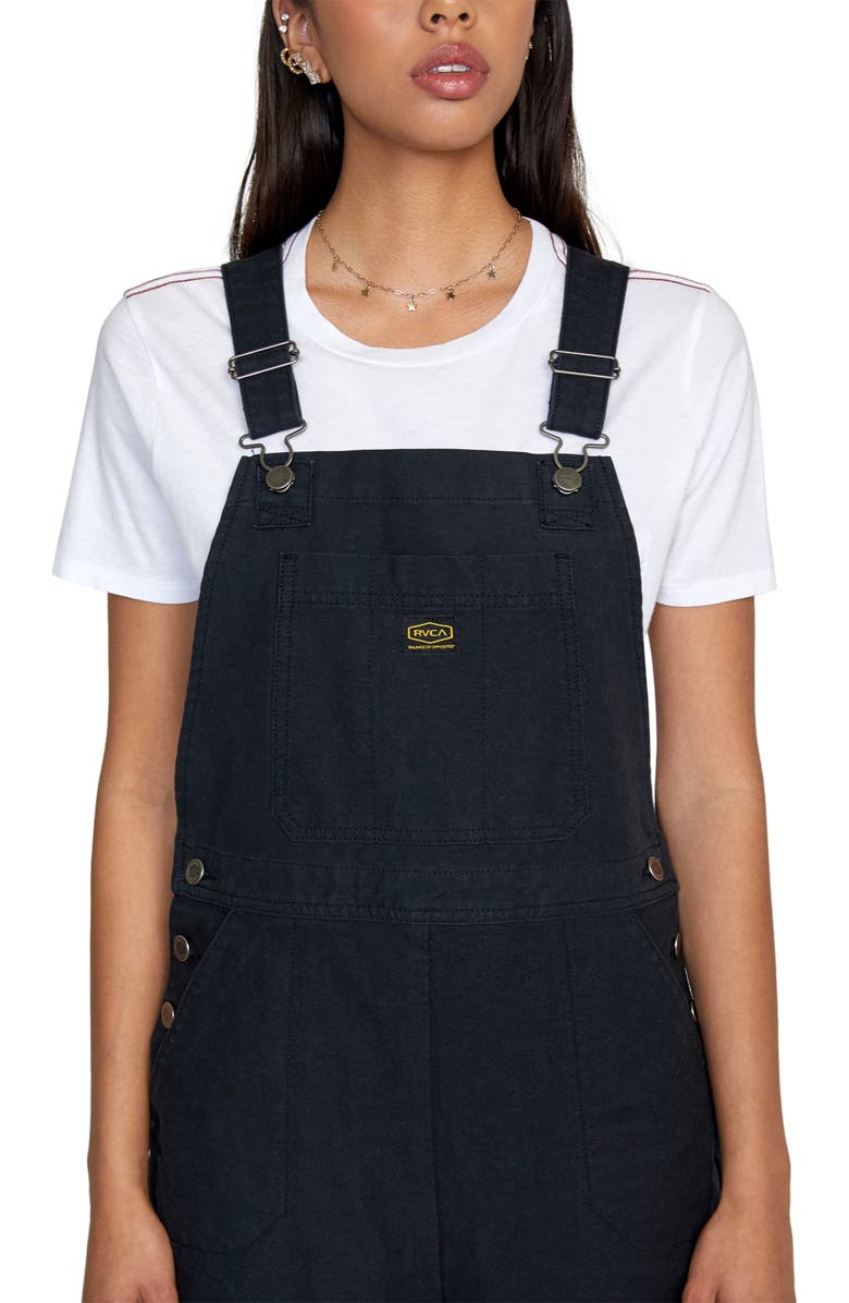 RVCA Recession Cotton Overalls, Alternate, color,