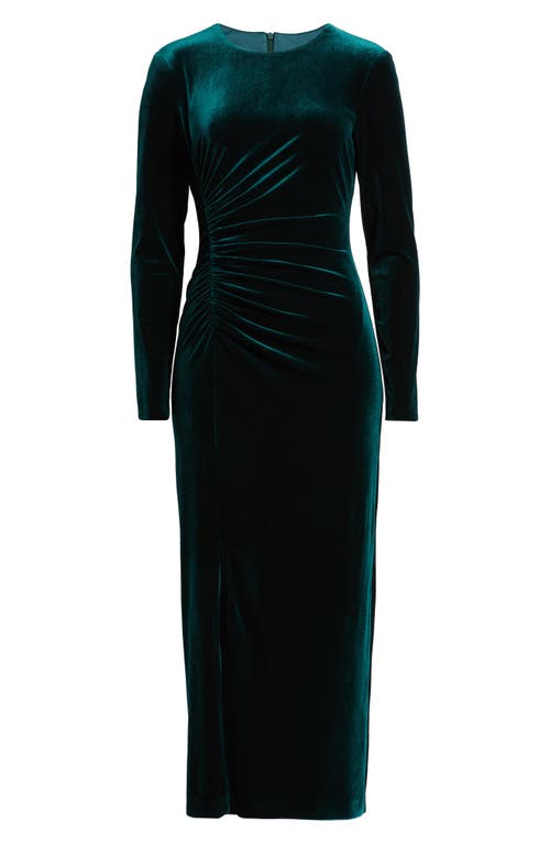Vince Camuto Long Sleeve Velvet Dress In Green