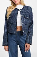 GUESS Elisa Sequin Crop Jacket