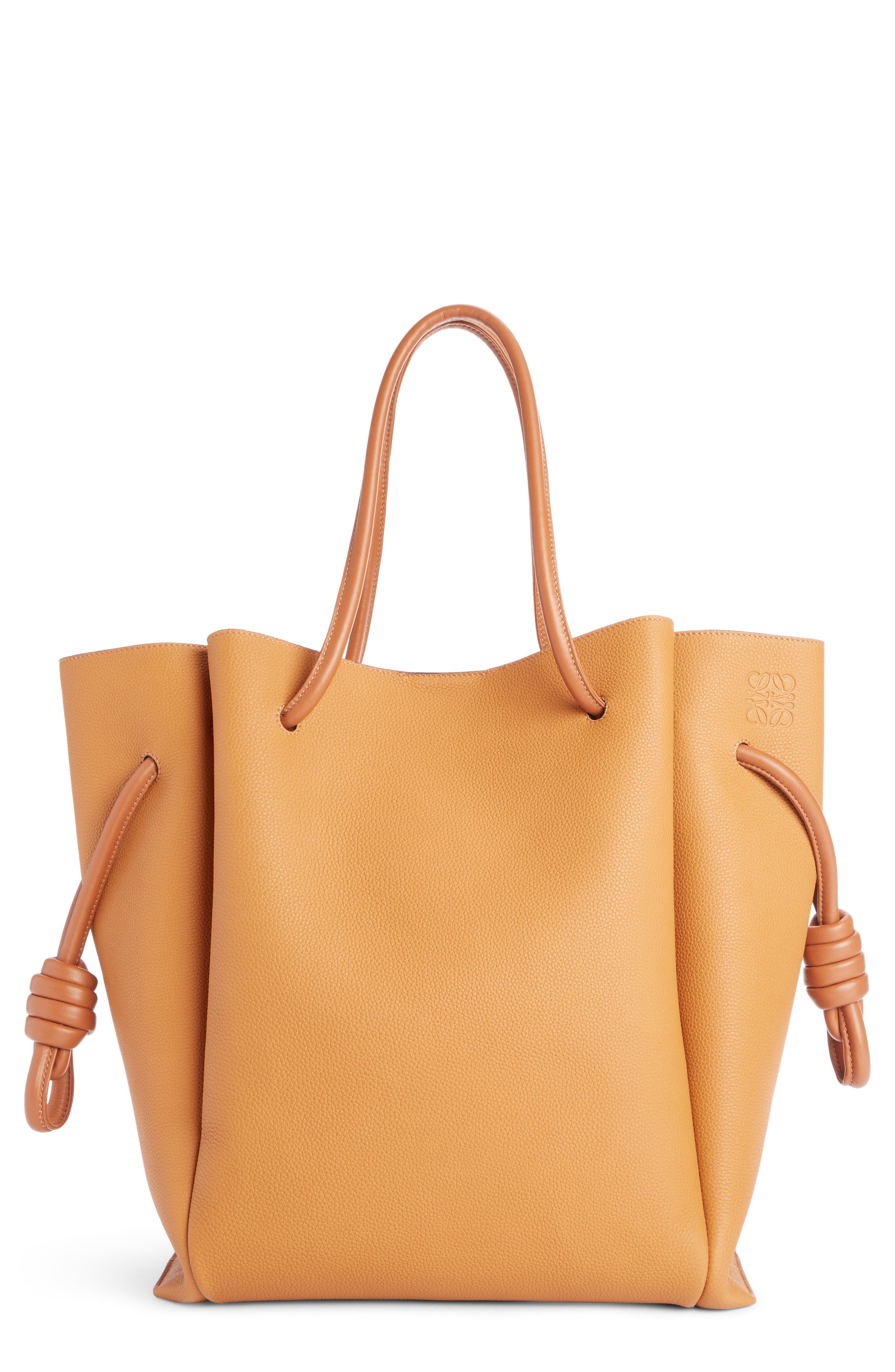 Loewe Flamenco Knot Leather Tote, Main, color, 