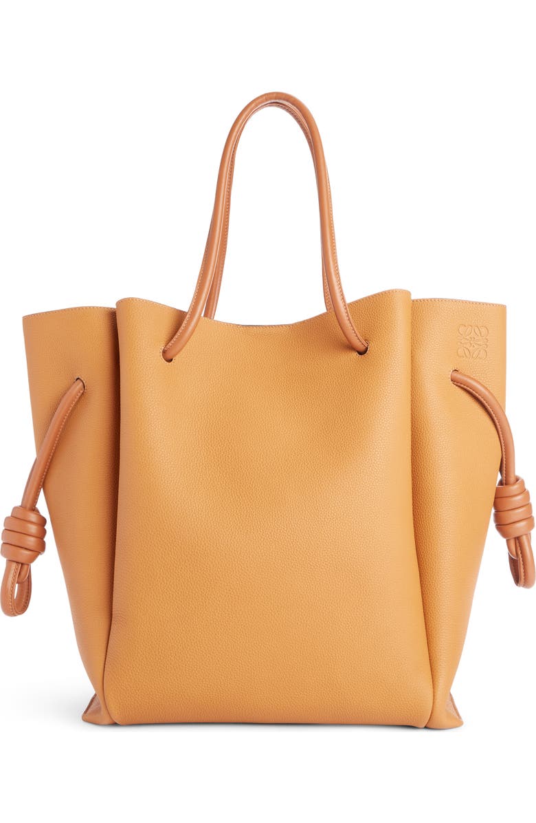 Loewe Flamenco Knot Leather Tote, Main, color,