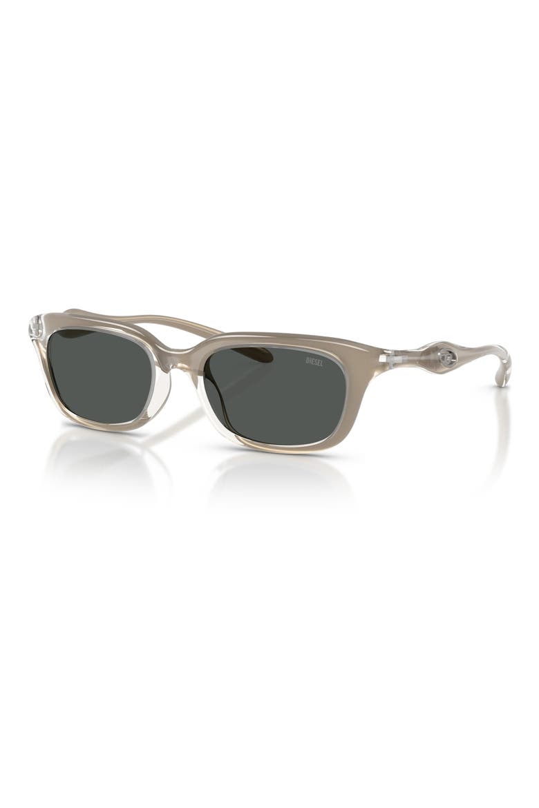 DL3013U 50mm Square Sunglasses, Alternate, color, CRISTAL METAL GREEN / GREY