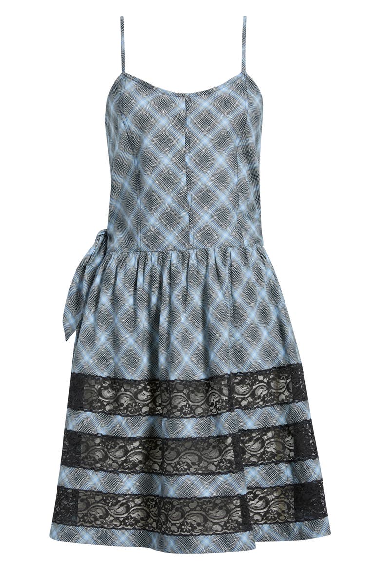 Iggy Lace Insert Midi Dress, Alternate, color, BLUE