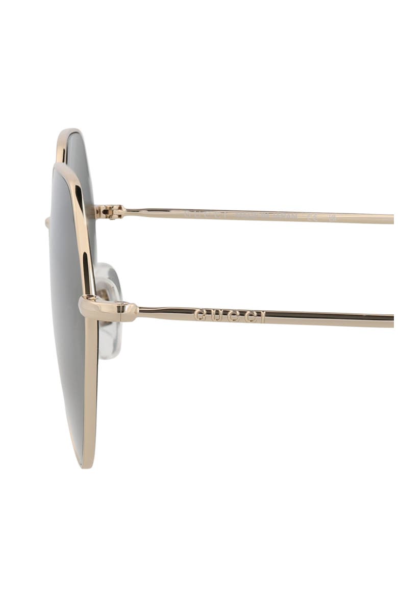 55mm Geometric Sunglasses, Alternate, color, GOLD GOLD GREY