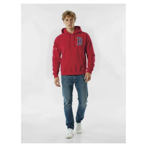 Men's Champion  Red Boston Red Sox Reverse Weave Chenille Hoodie