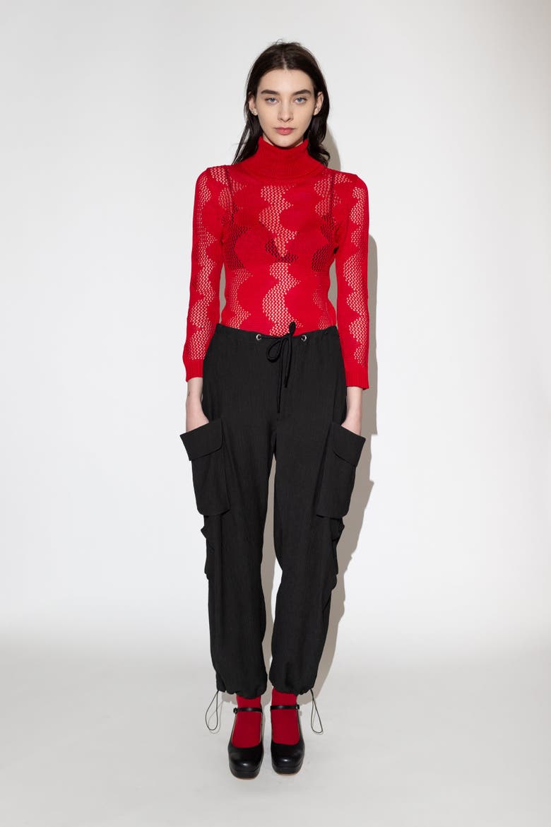 Tambalah Crinkle Cargo Pant, Alternate, color, Black Crinkle