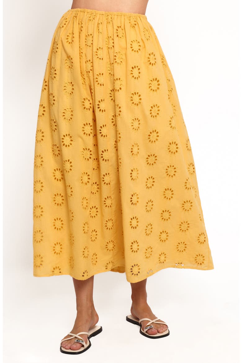 Dillon Cotton Eyelet Skirt, Main, color, MANGO