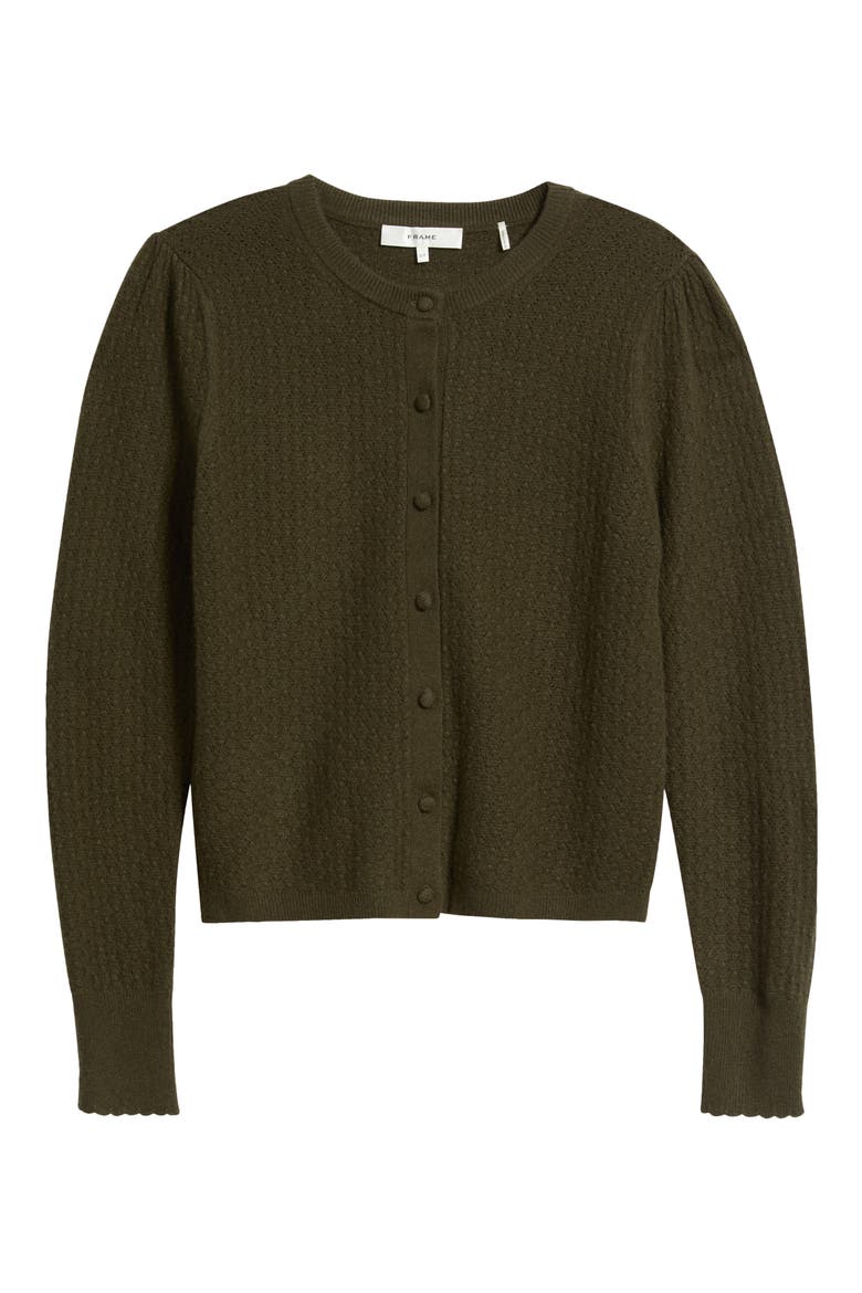 The Honeycomb Cashmere Cardigan, Main, color, DEEP OLIVE
