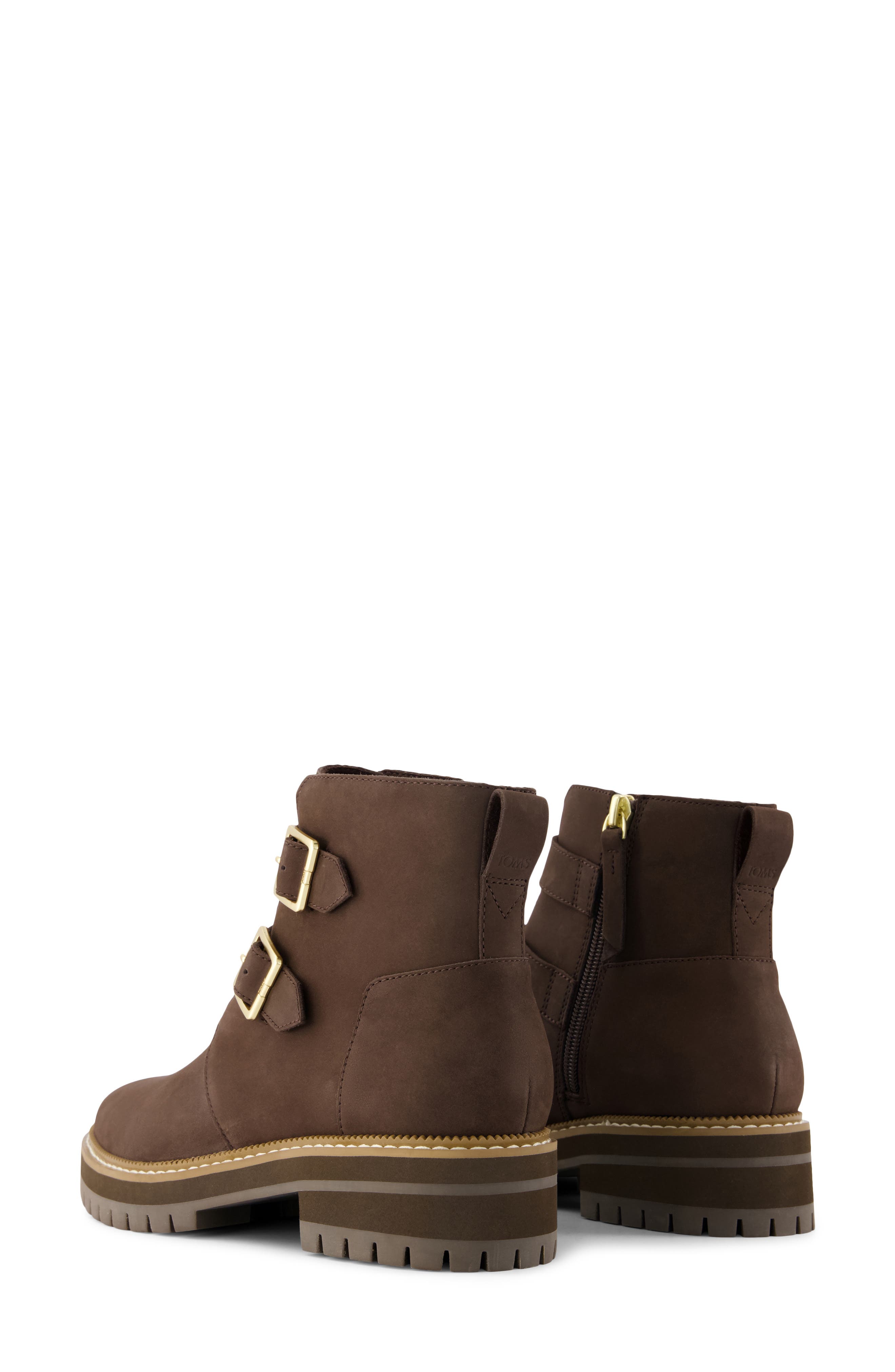 Simone Leather Bootie, Alternate, color, DARK BROWN