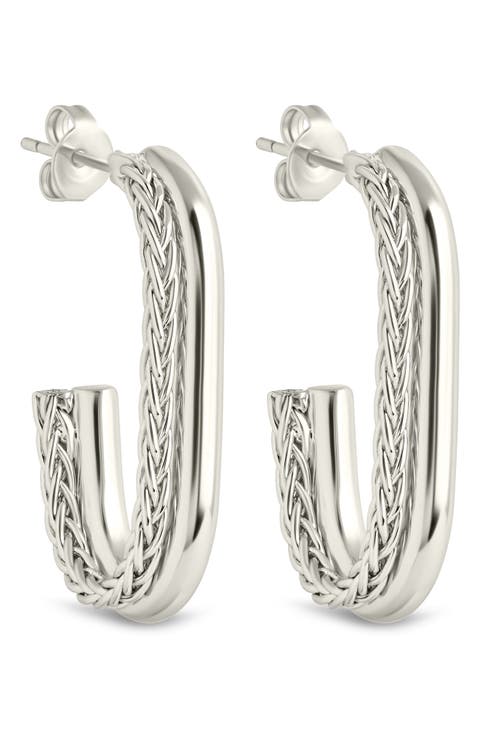 Callista Braided Hoop Earrings
