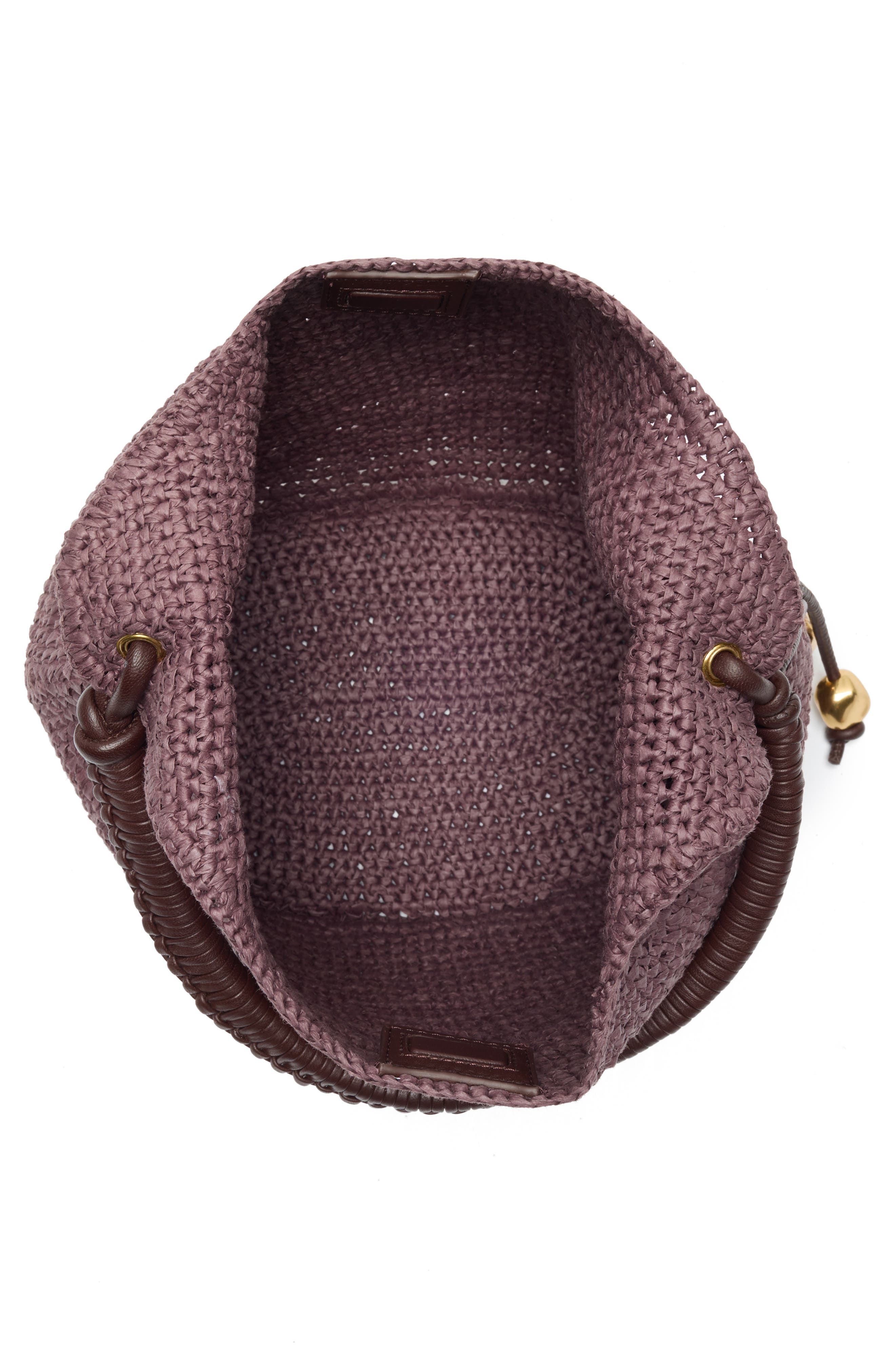 Madewell The Camren Straw Bag, Alternate, color, Chocolate Raisin