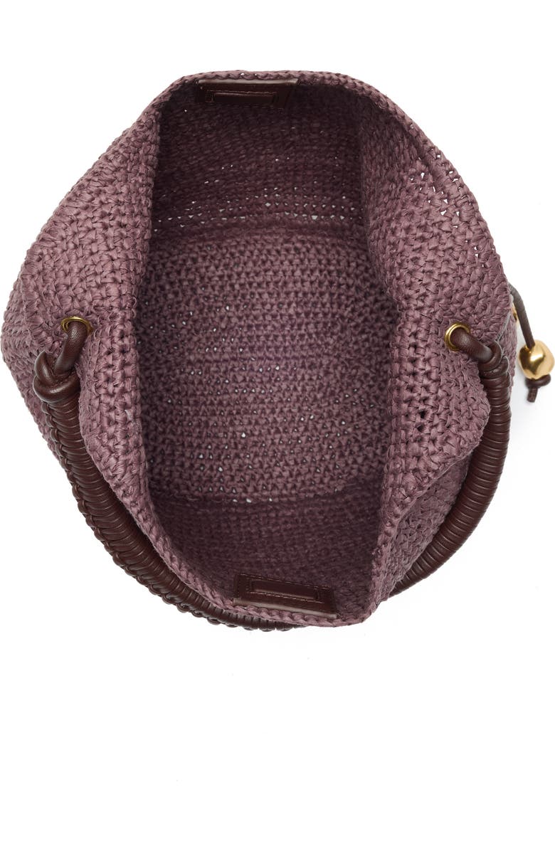 Madewell The Camren Straw Bag, Alternate, color, Chocolate Raisin