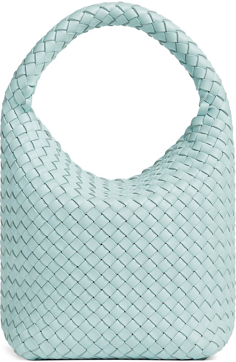 Bottega Veneta Cabat Intrecciato Leather Top Handle Bag, Alternate, color, 3902 Teal Washed-Gold