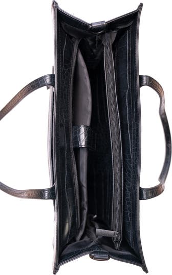 Mini Work Croc Embossed Faux Leather Tote