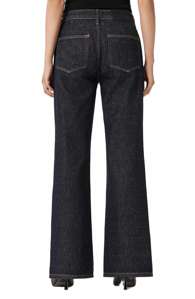 AllSaints Ember Sparkle Wide Leg Jeans, Alternate, color, Raw Indigo Blue