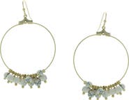 OLIVIA WELLES Bead Dangle Hoop Earrings