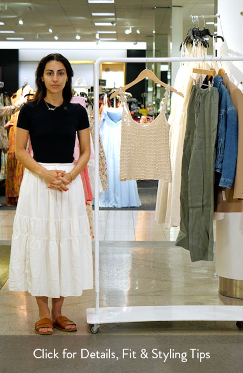 Rose Applique Open Stitch Sweater Tank, sales video thumbnail