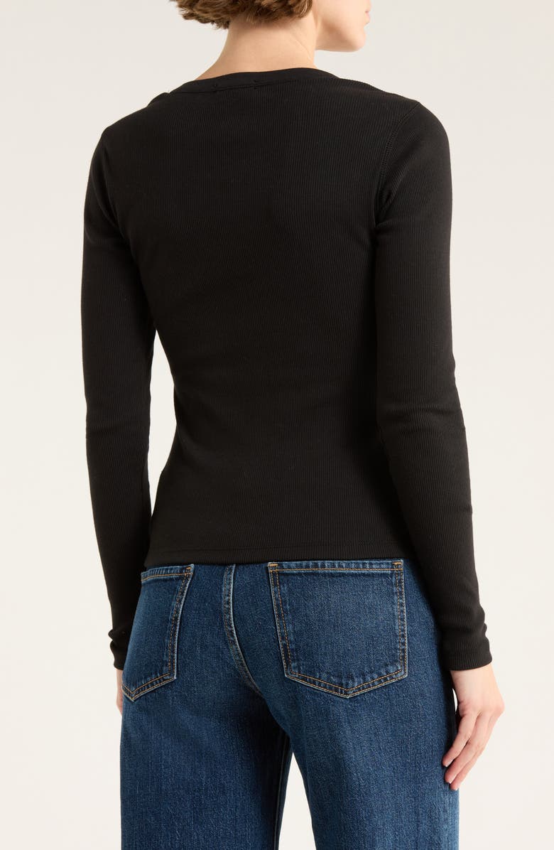 BUCK MASON Surplus Long Sleeve Ribbed T-Shirt, Alternate, color, Black