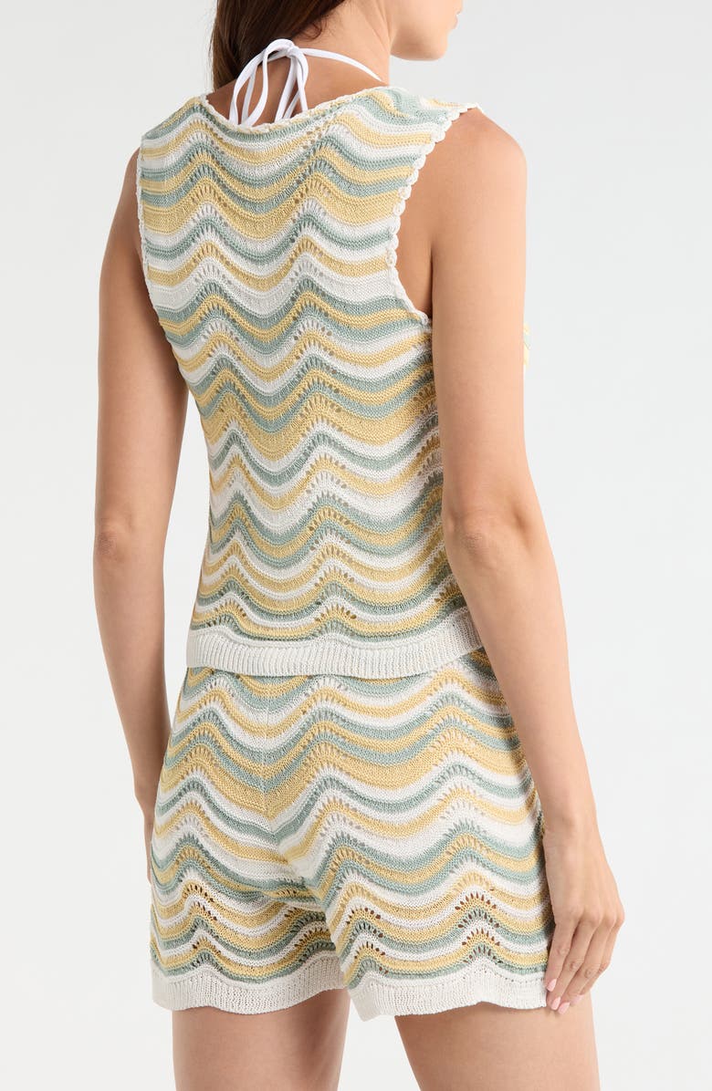 Elan Tie Front Cover-Up Top, Alternate, color, White Multi