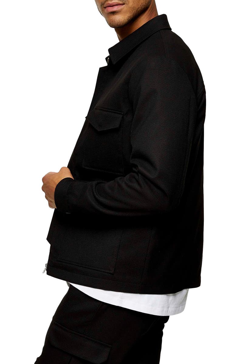 Topman Four-Pocket Classic Fit Shirt Jacket, Alternate, color, 