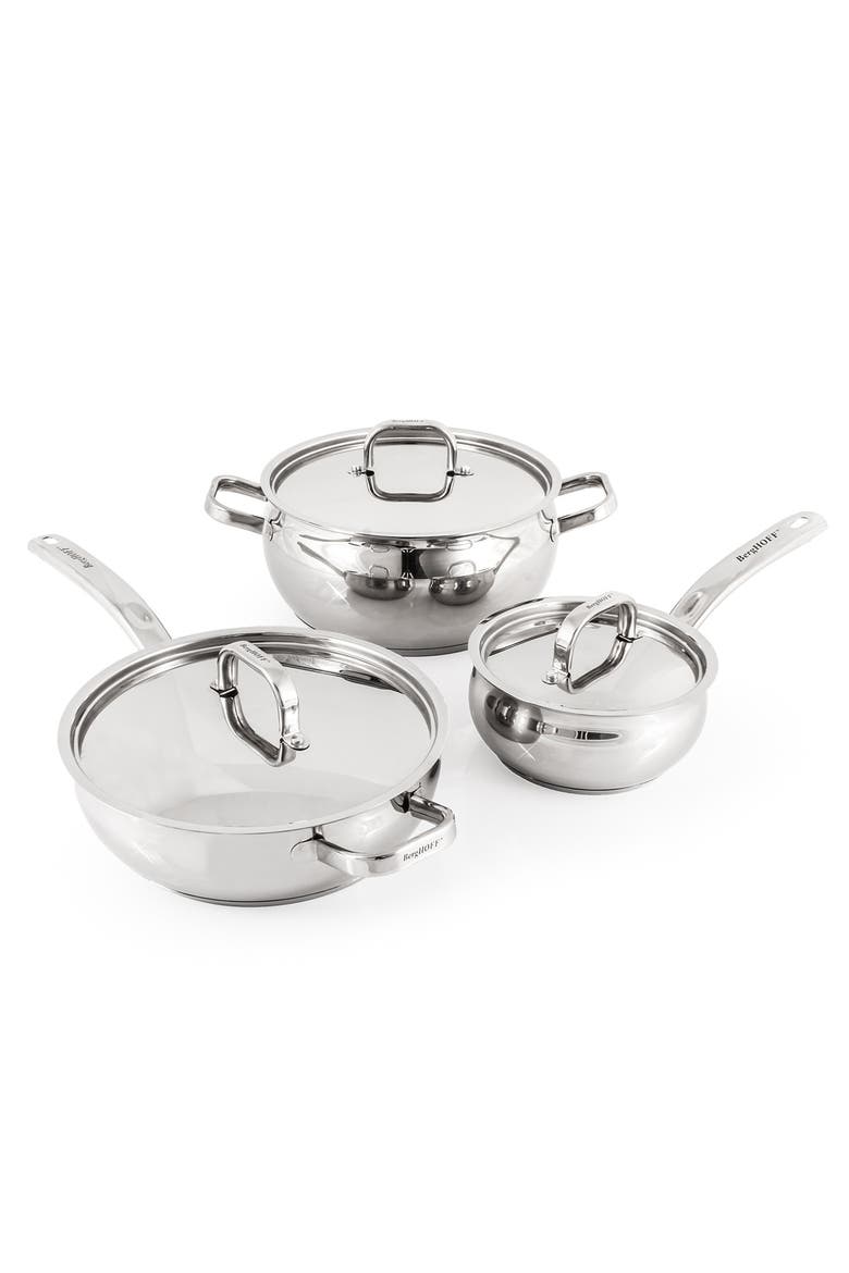 Stainless Steel Belly 12-Piece Cookware Set, Alternate, color, SILVER
