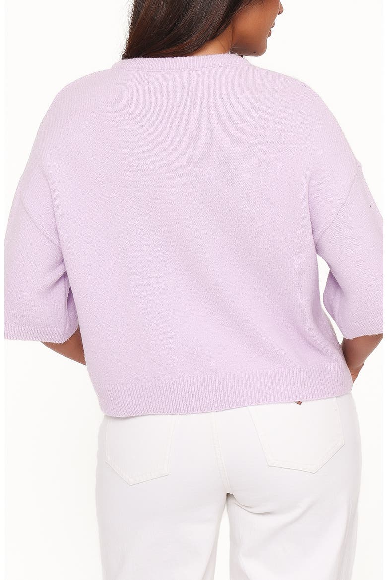 Lilith Elbow Sleeve Cardigan, Alternate, color, LILAC