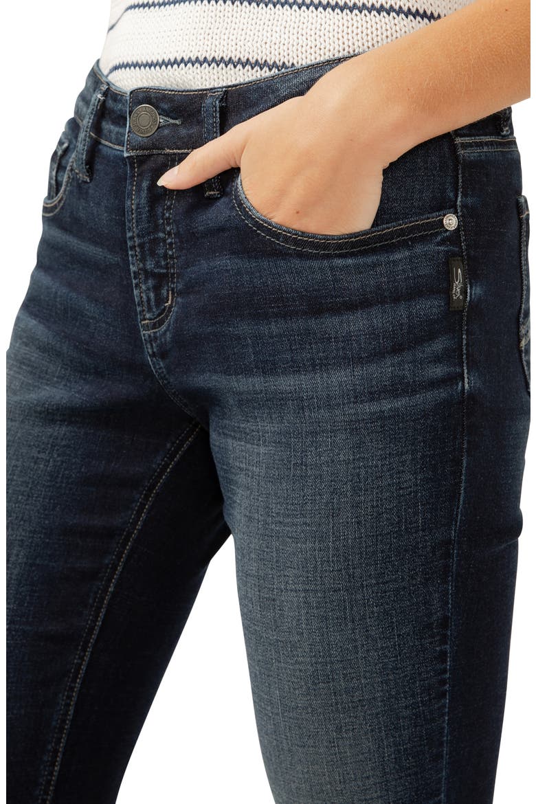 Elyse Curvy Mid Rise Capri Jeans, Alternate, color, INDIGO