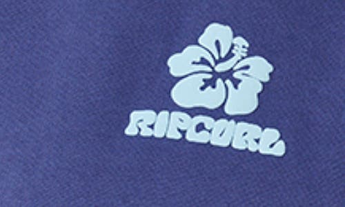 Rip Curl Luxe Surf Puff Logo Crewneck Sweatshirt In Blue