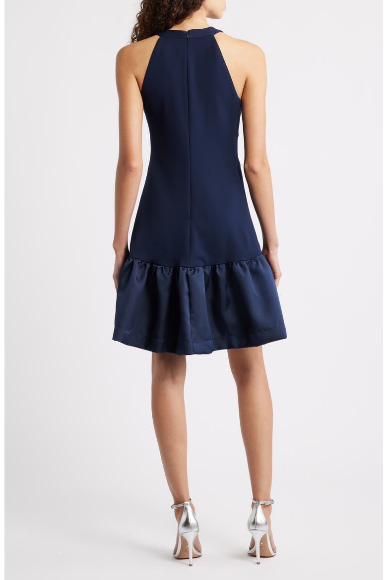 Floral Ruffle Hem Sleeveless Dress, Alternate, color, NAVY