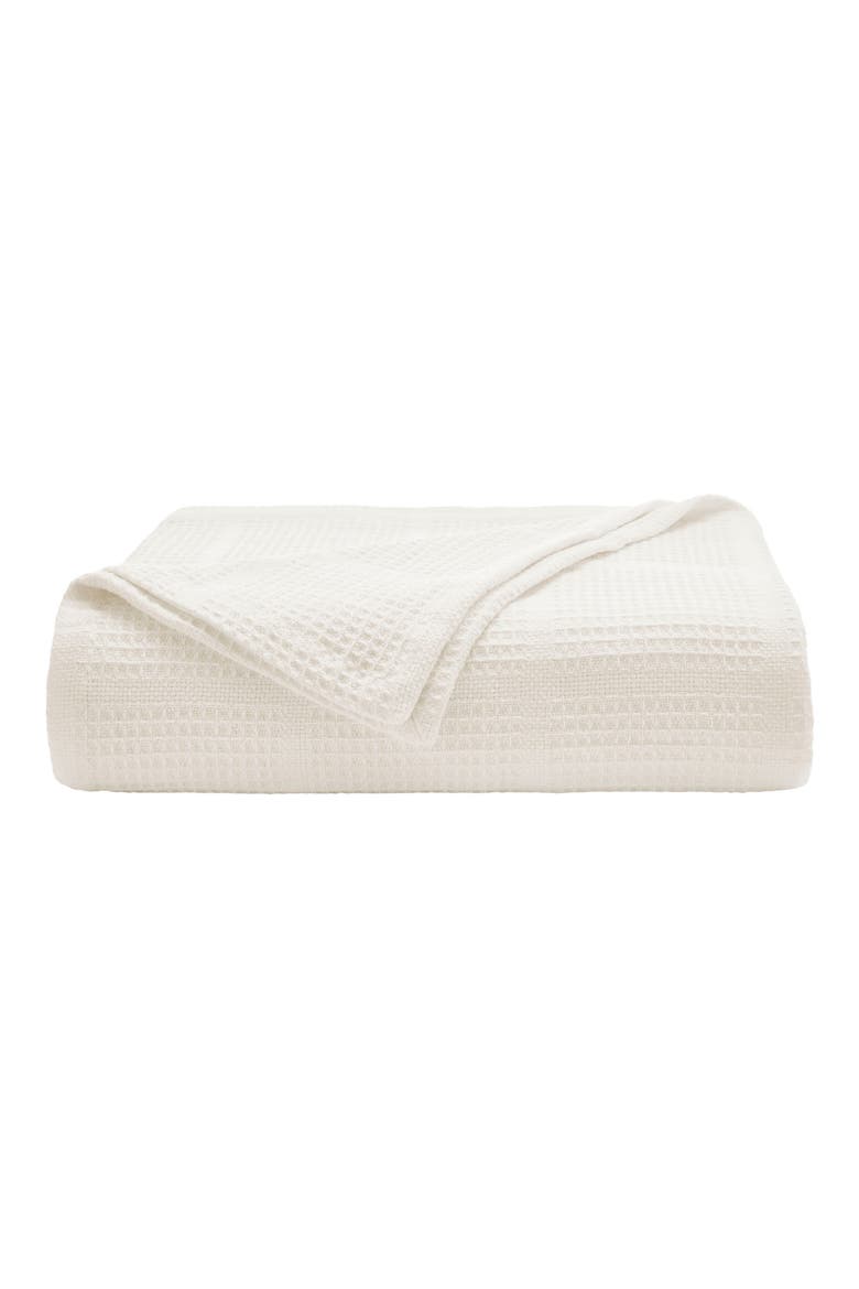 Essentials Waffle Knit Blanket, Main, color, WHITE